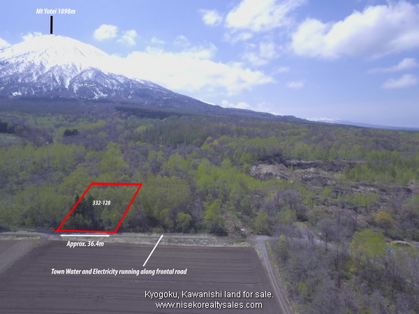 332-128 Kawanishi, Kyogoku Block location photo showing road frontage.